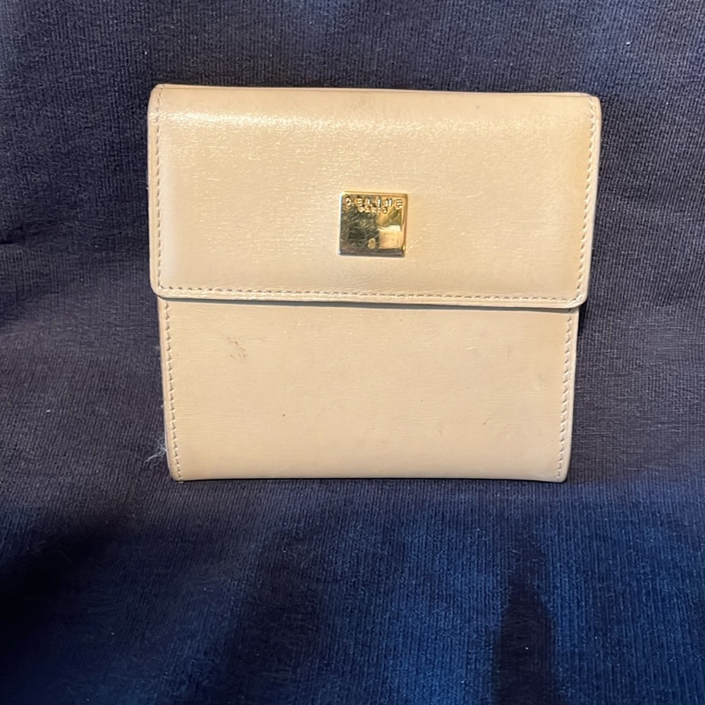 Celine bifold snap wallet cream color EUC minimal use beautiful condition - Picture 2 of 12
